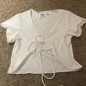 Princess Polly White Tie Shirt